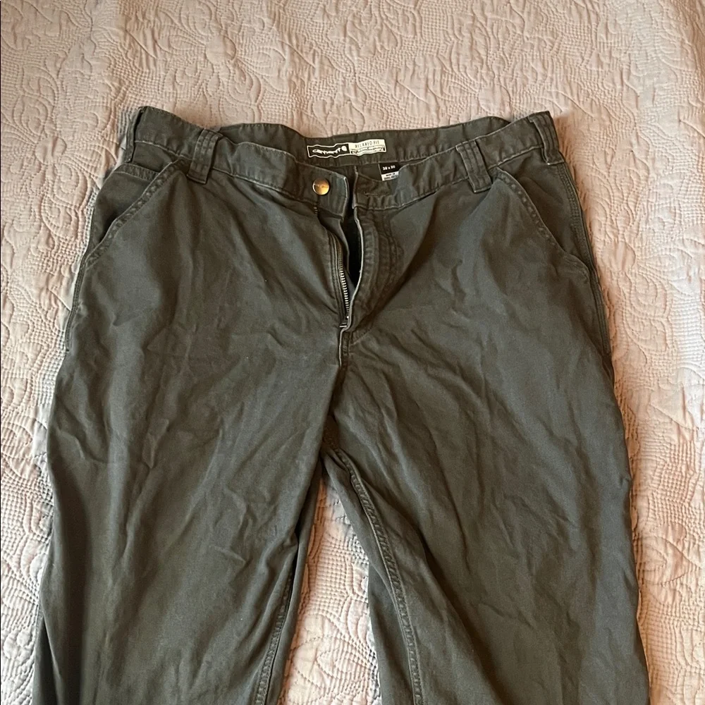 Carhartt Men's Dark Gray Work Pants - Picture 1 of 2